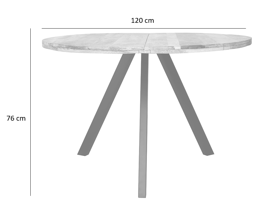Mesa de comedor 120Ø madera Alaska