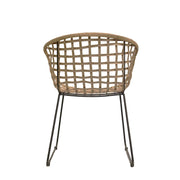 Sillón ratán sintético acero negro Connor