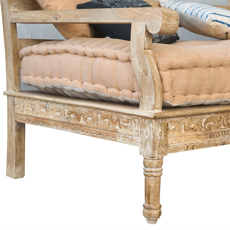 Sofa de estilo vintage en madera Sheran