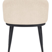 Sillón de comedor bouclé blanco Laima