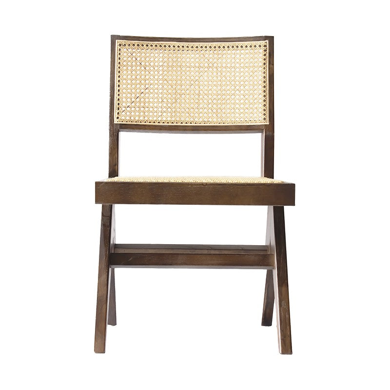 Silla de comedor madera y ratán Dana
