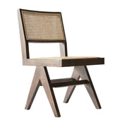 Silla de comedor madera y ratán Dana