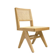 Silla de comedor madera y ratán Dana