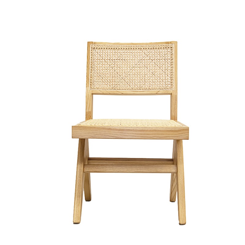 Silla de comedor madera y ratán Dana