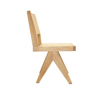 Silla de comedor madera y ratán Dana