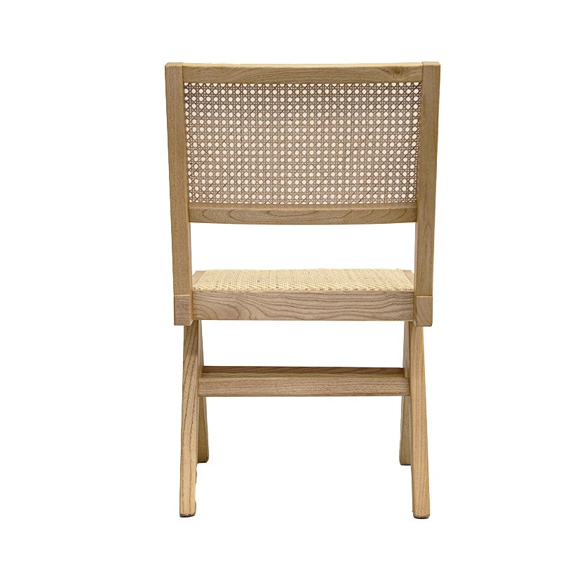 Silla de comedor madera y ratán Dana