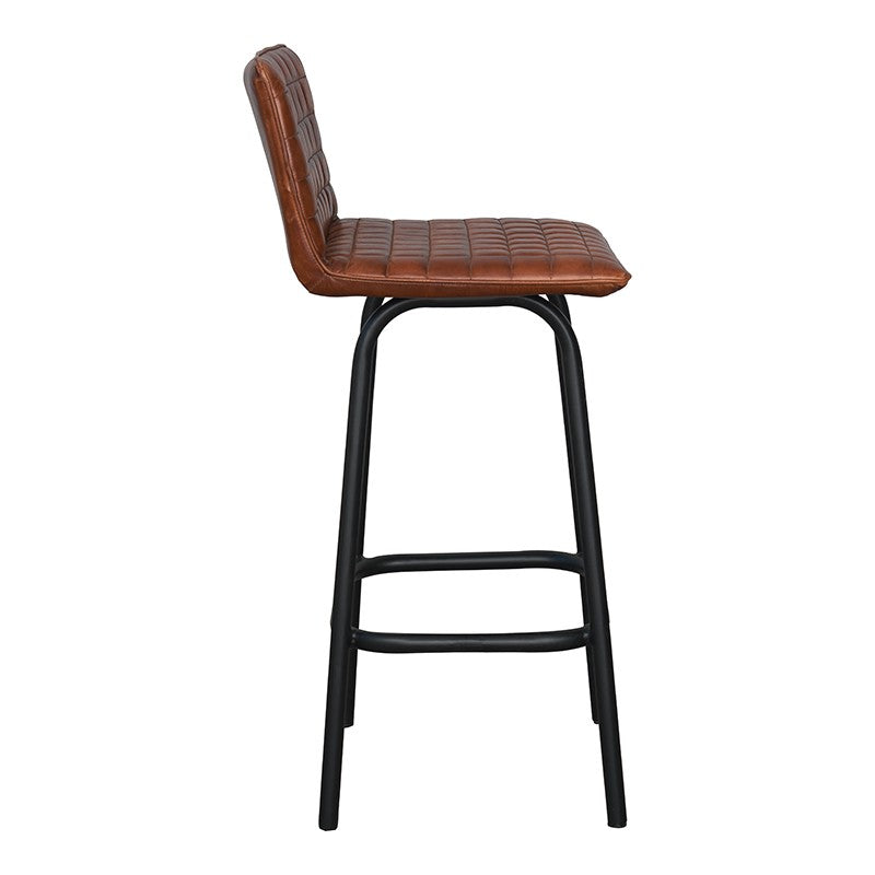 Taburete de bar vintage cuero Atlas