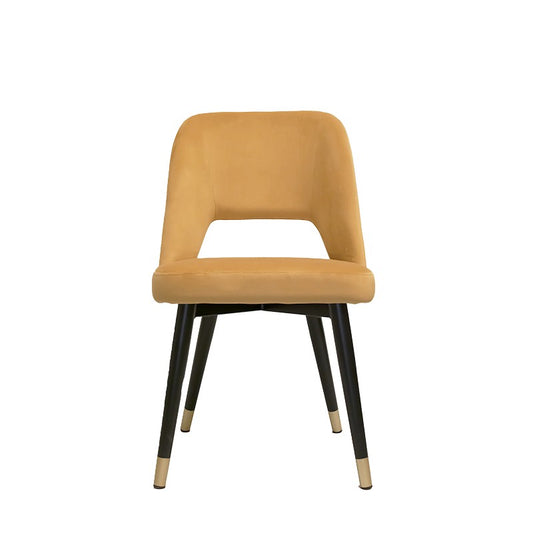 Silla de comedor terciopelo amarillo Anur