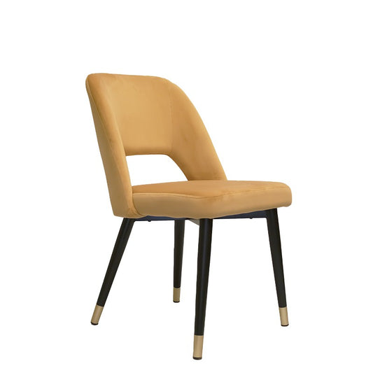 Silla de comedor terciopelo amarillo Anur