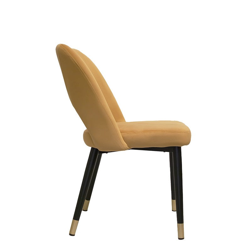 Silla de comedor terciopelo amarillo Anur