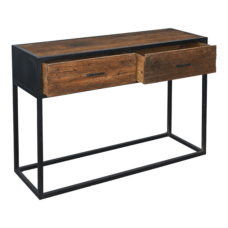 Consola de madera y acero Lumier