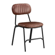 Silla de comedor vintage semipiel Atila