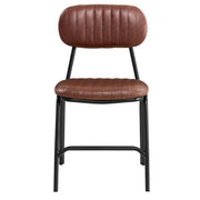 Silla de comedor vintage semipiel Atila