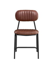 Silla de comedor vintage semipiel Atila