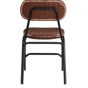 Silla de comedor vintage semipiel Atila