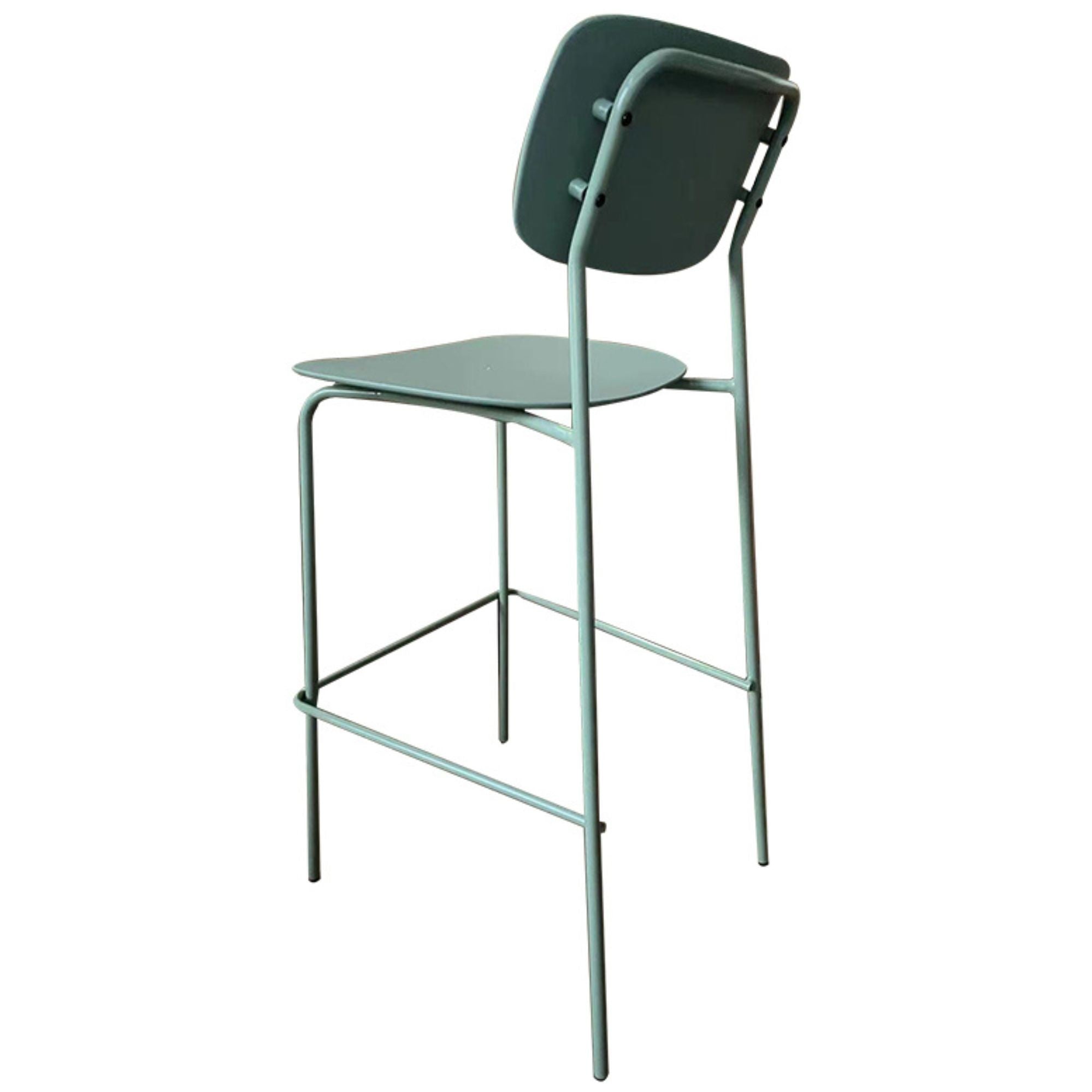 Taburete de bar apilable polipropileno Afra verde