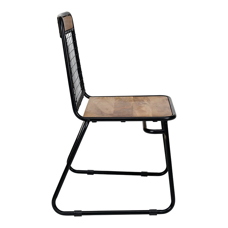 Silla de comedor madera y acero Henar