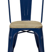 Silla de comedor industrial acero y madera lix
