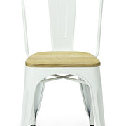 Silla de comedor industrial acero y madera lix