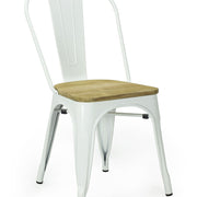Silla de comedor industrial acero y madera lix