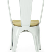 Silla de comedor industrial acero y madera lix