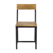 Silla vintage acero y madera Seina
