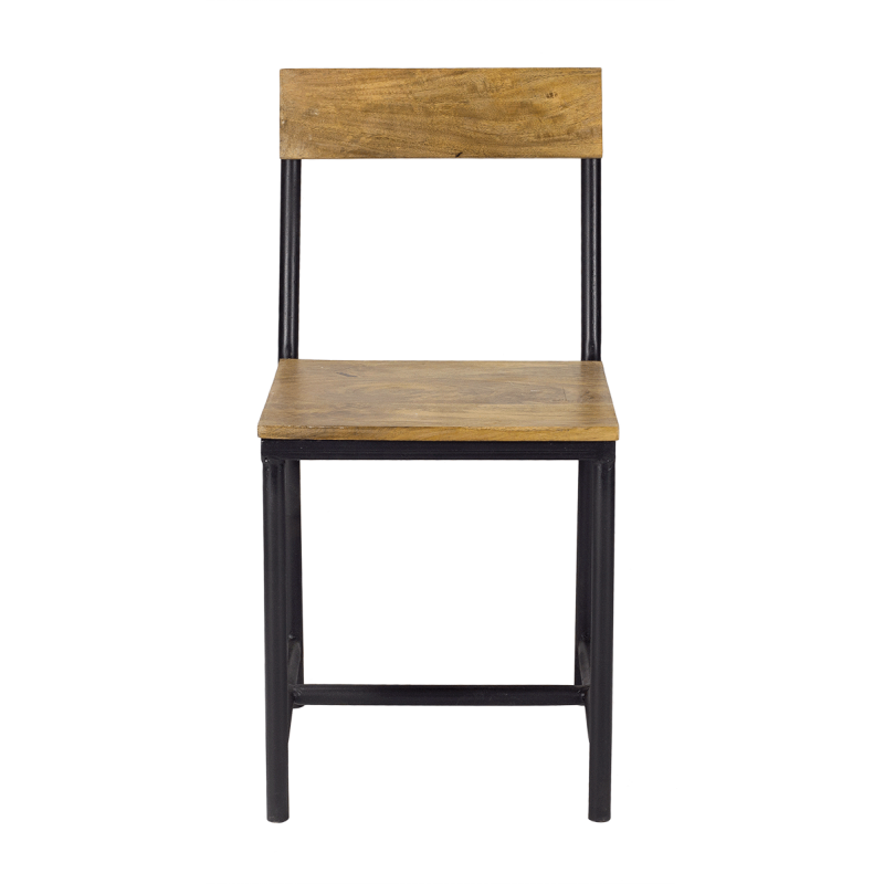 Silla vintage acero y madera Seina