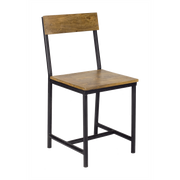 Silla vintage acero y madera Seina