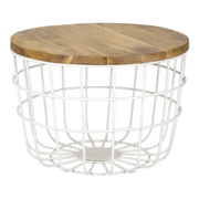 Mesa auxiliar vintage Ciclope blanca