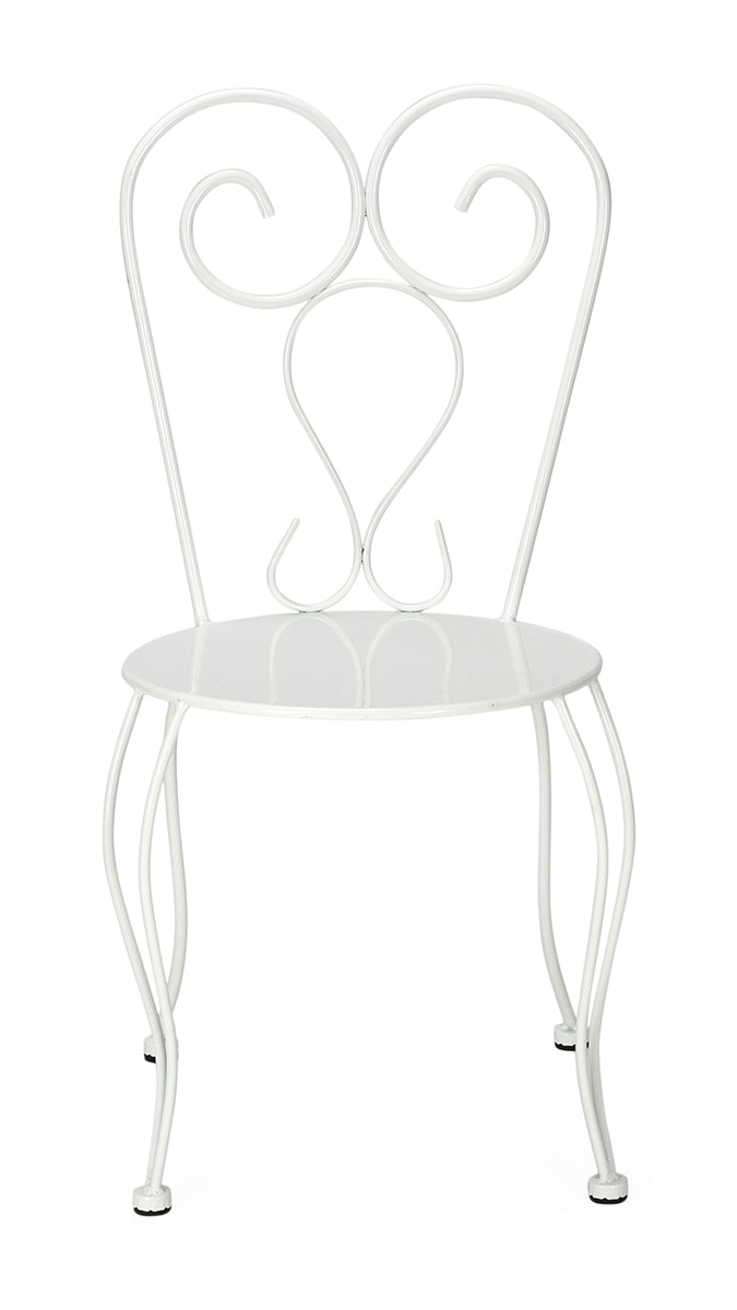Silla de jardin apilable de acero Corazón1