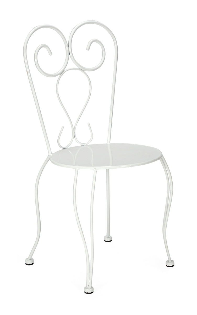 Silla de jardin apilable de acero Corazón1