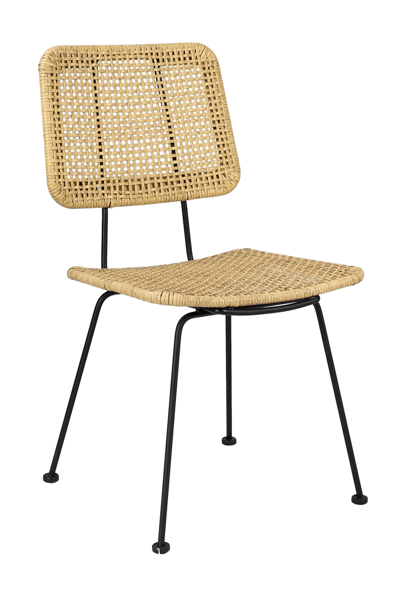 Silla de comedor ratán sintético Guinea natural