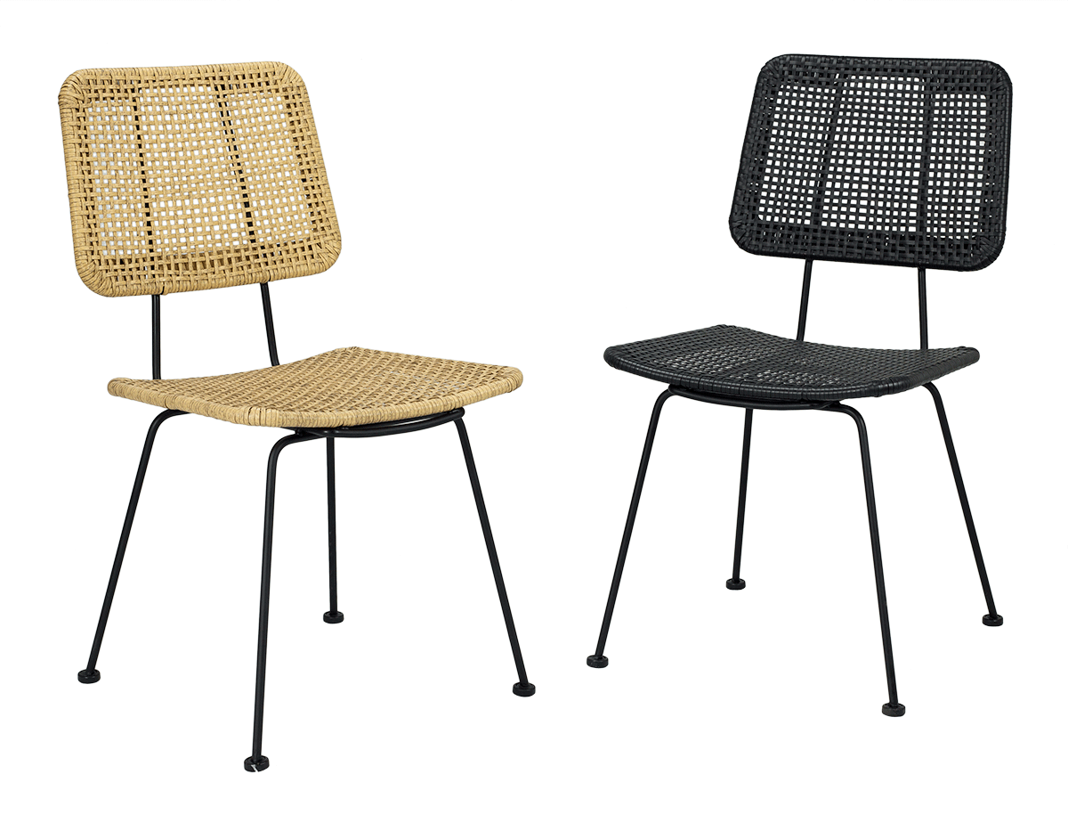 Silla de comedor ratán sintético Guinea natural
