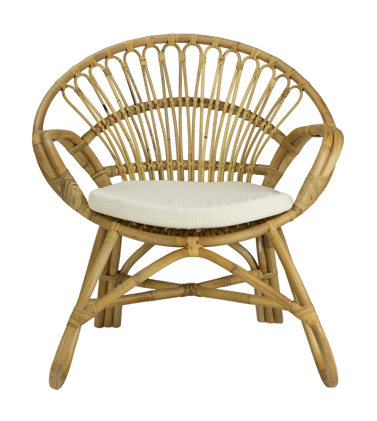 Fauteuil en rotin naturel tissé Hanoi