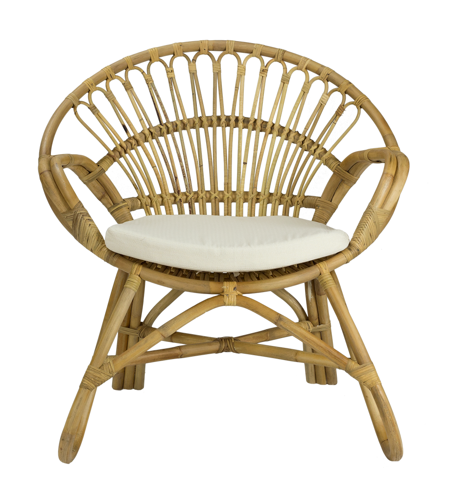 Sillón de ratán natural trenzado Hanoi Mueblestudio