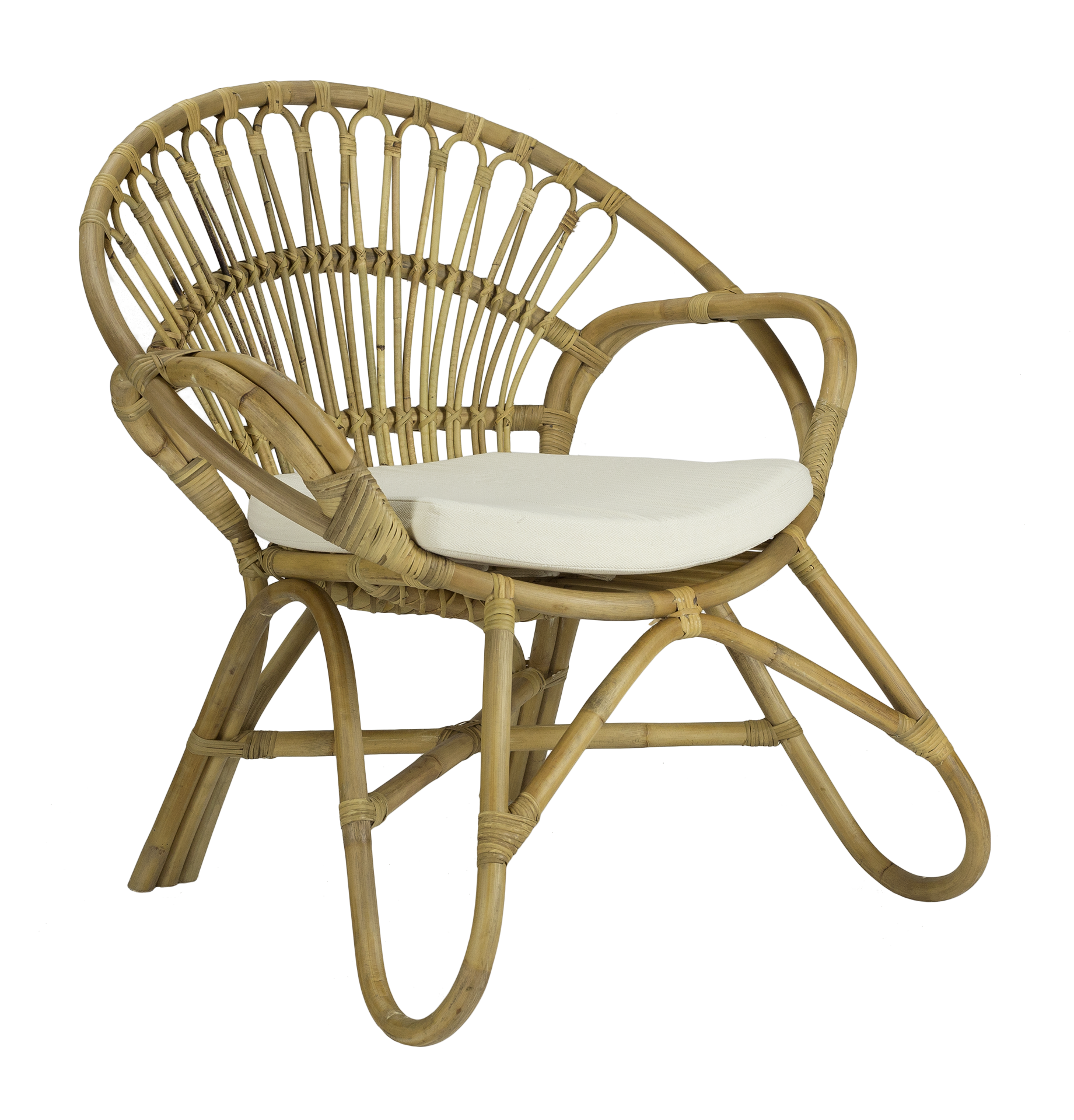 Sillón de ratán natural trenzado Hanoi