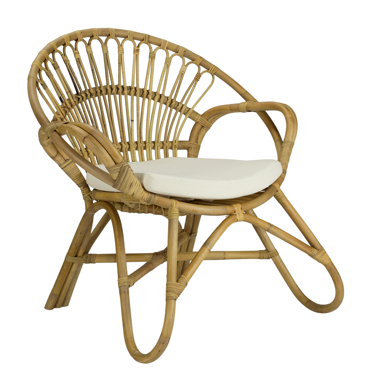 Fauteuil en rotin naturel tissé Hanoi