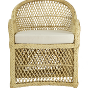 Sillón de rattan natural trenzado Guido