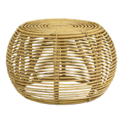 Mesa de centro de rattan natural Hemiu