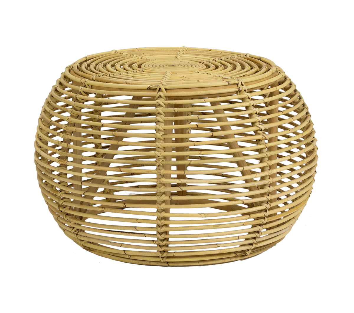 Mesa de centro de rattan natural Hemiu