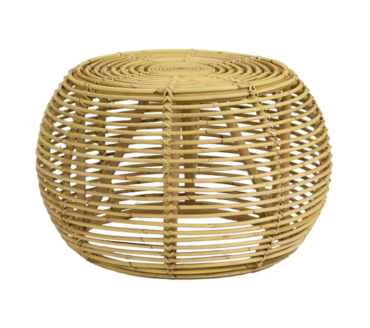 Mesa de centro de rattan natural Hemiu