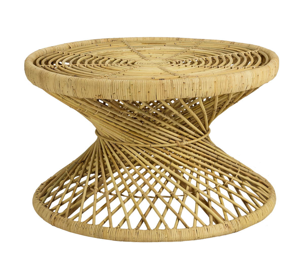 Mesa auxiliar de ratán natural Yuka D.80