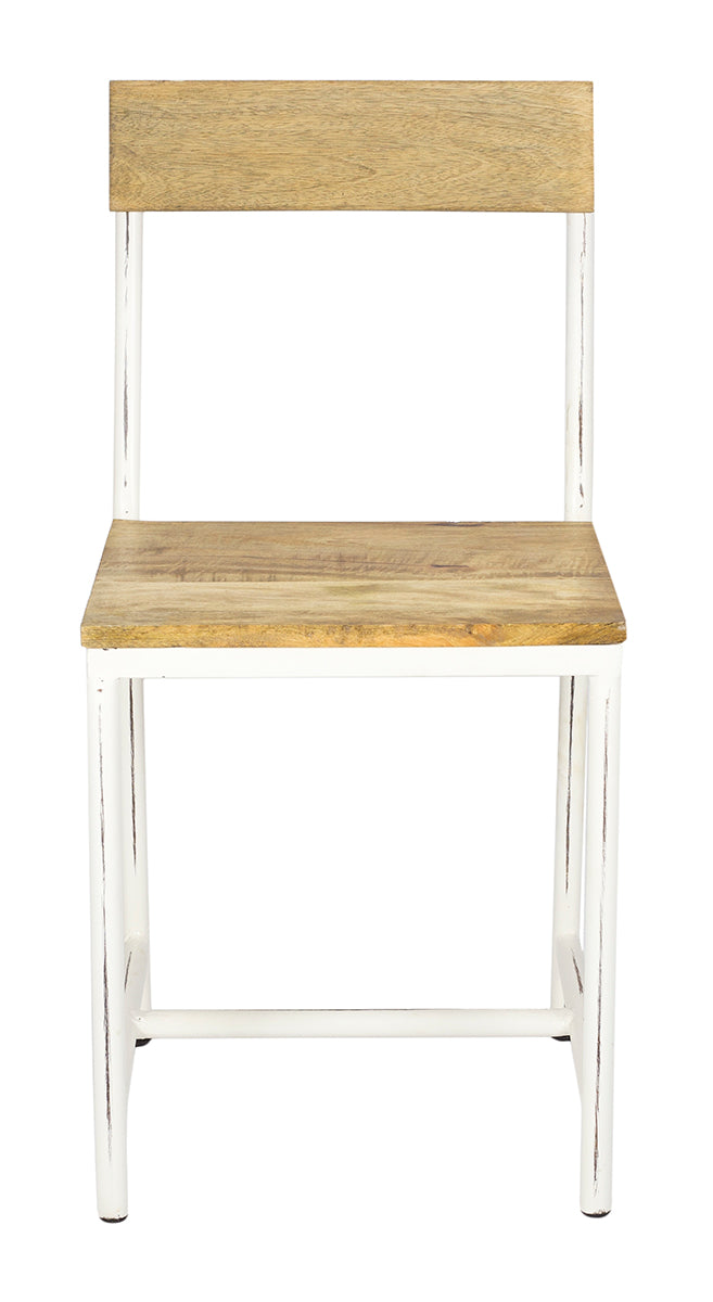 Silla vintage acero y madera Seina