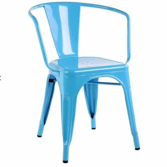 Silla de comedor metal Tolux con reposabrazos
