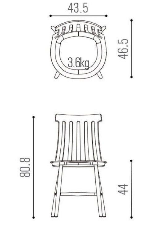 Silla de comedor nordica Polento