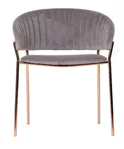 Silla terciopelo gris gold Arisa