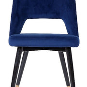 Silla terciopelo azul Anur