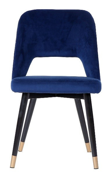 Silla terciopelo azul Anur