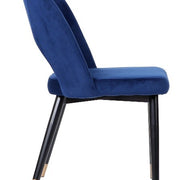 Silla terciopelo azul Anur