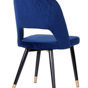 Silla terciopelo azul Anur